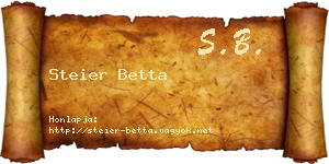 Steier Betta névjegykártya